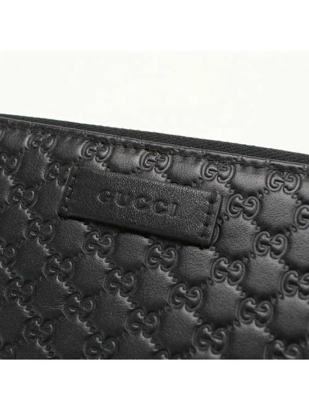 Gucci Micro Guccissima Wallet Zip Around Leather